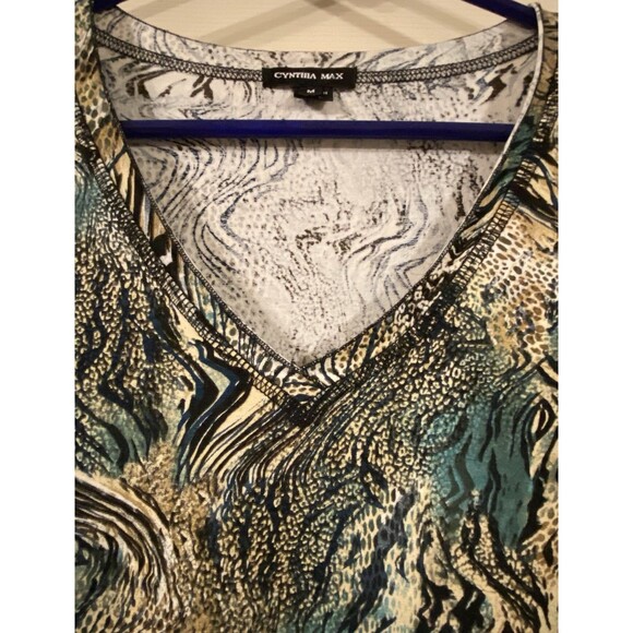 Vintage Y2K 3/4 sleeve T Shirt fairy lettuce trim whimsy Artsy 90s Animal Print - Picture 13 of 16